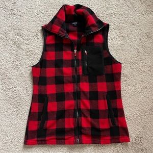 Red Buffalo fleece vest